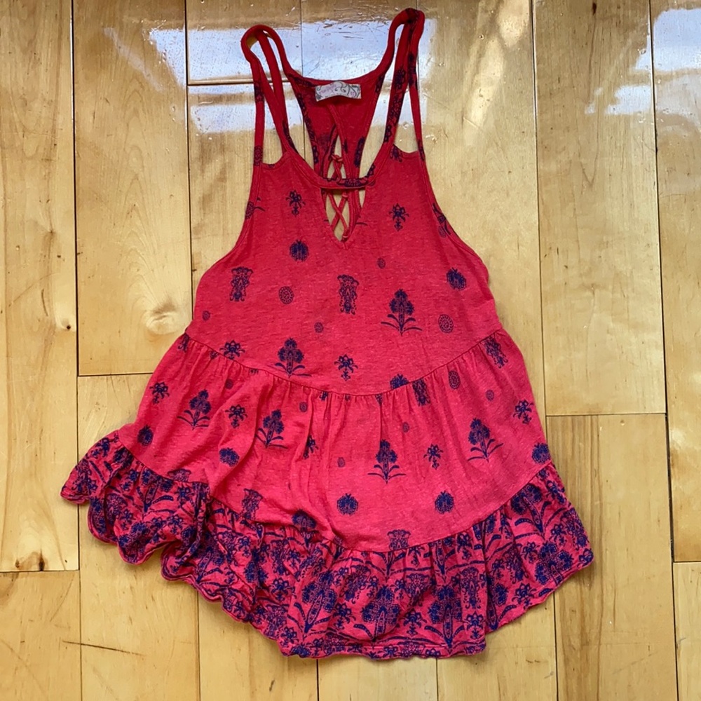 Free People Lattice back tank